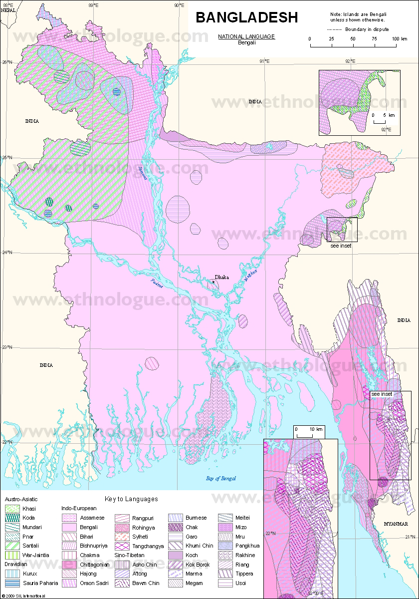 Languages of Bangladesh from Ethnologue