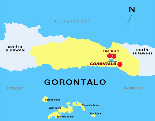 Map of Gorontalo